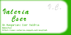 valeria cser business card